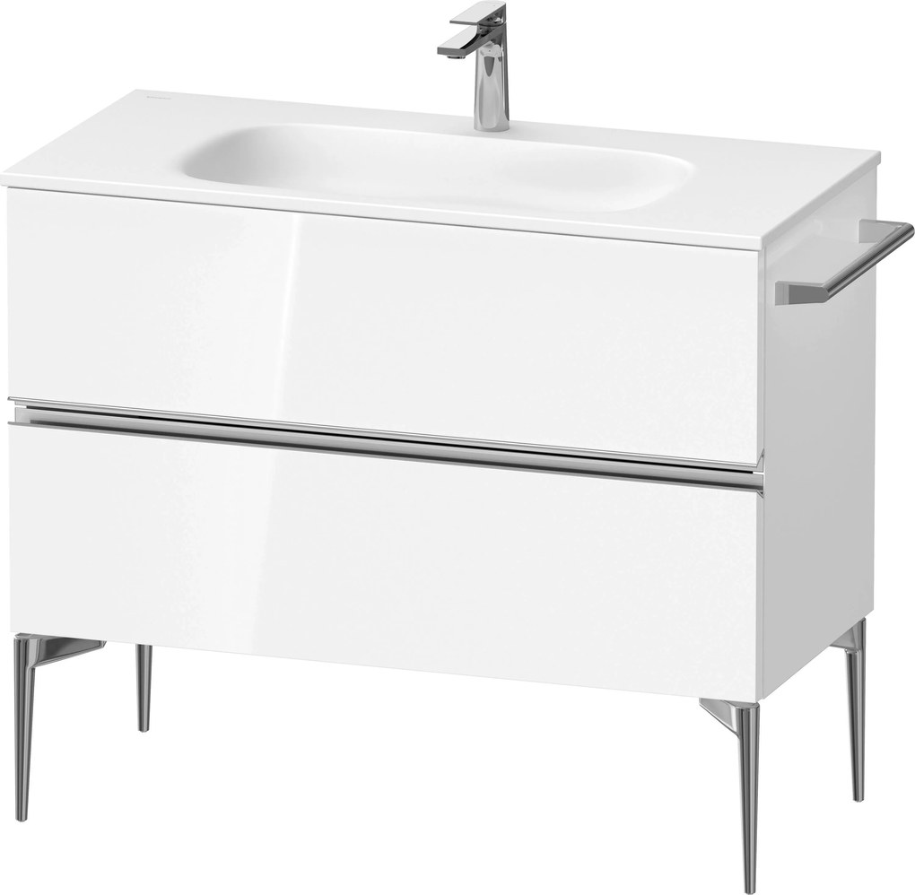 Duravit Sivida dulap 101x47.7x59.2 cm sub chiuveta pe perete alb-crom SV4652010220000