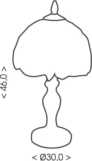 Brilagi - Lampă de masă Tiffany cu vitralii JUNGLE 1xE27/60W/230V