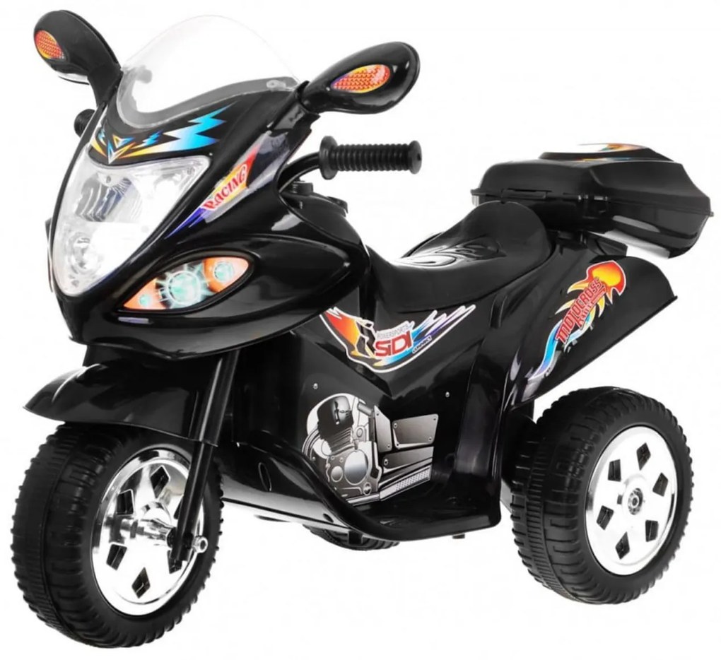 Motocicleta Electrica cu Acumulator Pentru Copii NOVOKIDS™ Moto Classico 88, 3-6 ani, Max 25 kg, Cu Melodii si Lumini, Trotineta Electrica, 3 Roti,