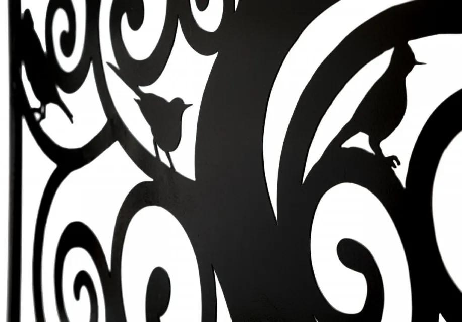 Decoratiune de perete neagra din metal, 70x1x70 cm, Tree Mauro Ferretti