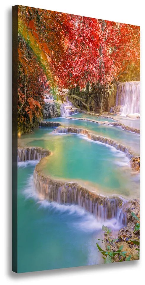 Imprimare tablou canvas Cascada în toamna