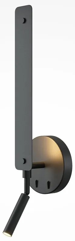 Aplica LED cu lumina ambientala si spot directionabil Combo 10W negru