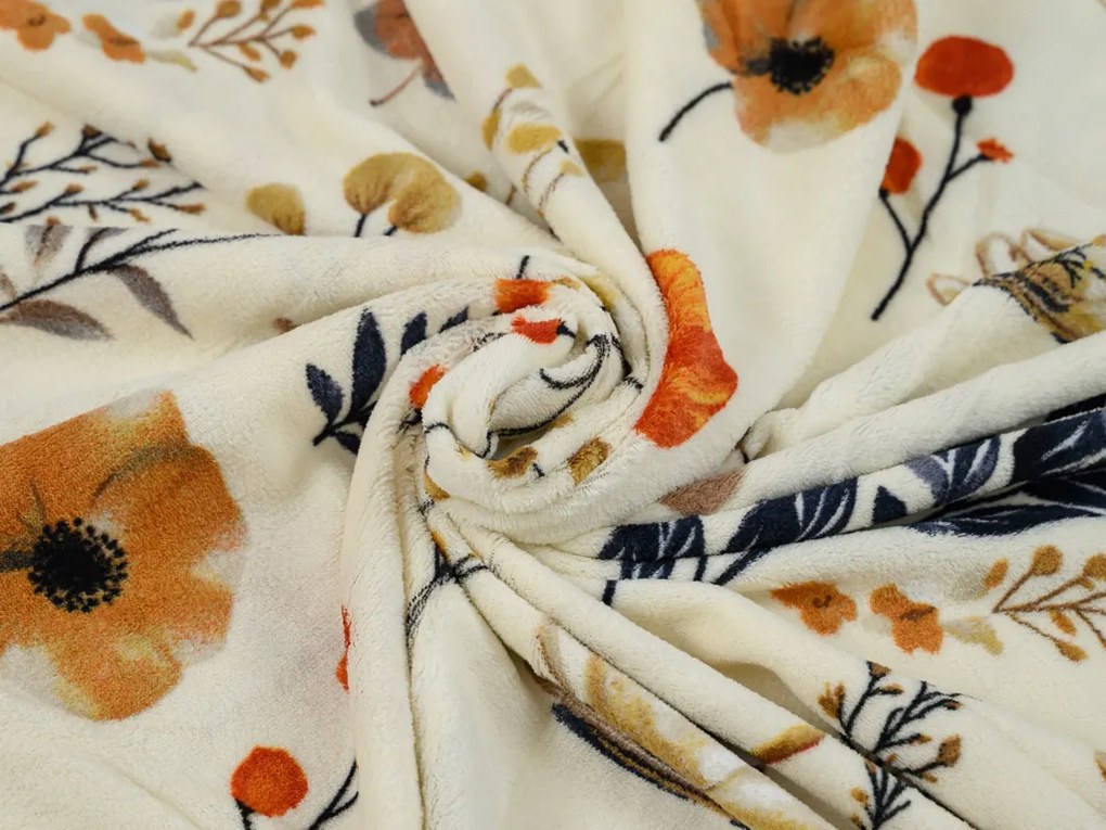 Lenjerie cocolino PAPAVA crem Dimensiune lenjerie de pat: 2 buc 70 x 90 cm | 200 x 220 cm