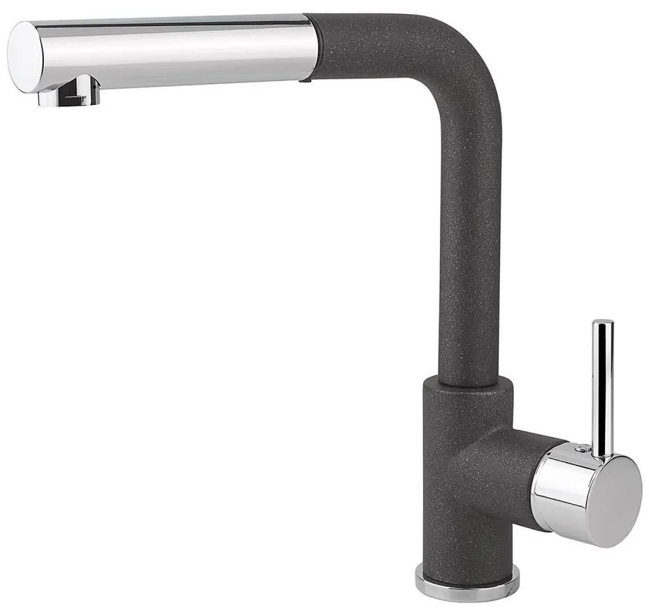 Concept BDG4527BC - Baterie pentru chiuvetă cu pulverizator extractibil 26,9 cm granit/negru