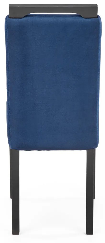 Scaun Clarion 2 velvet albastru/negru Monolith 77