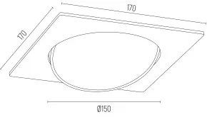 Spot incastrat directionabil tavan fals OLIMP PLUS 1 alb