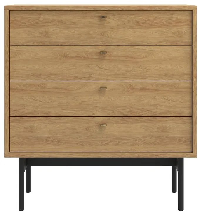 Comodă Oscar O5 (hikor natural + negru). 1100515