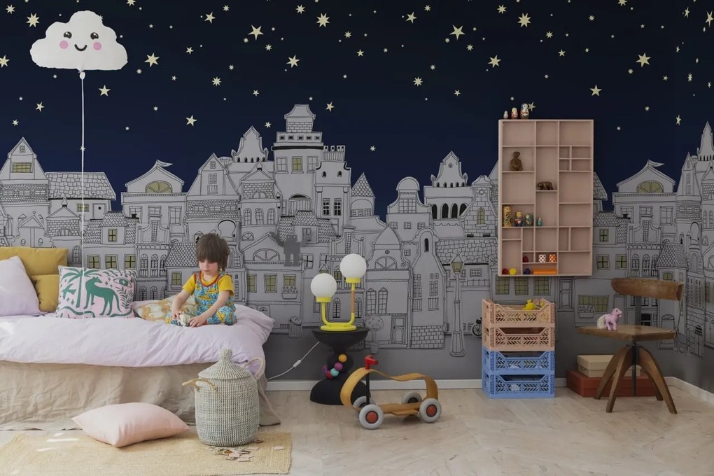 Fototapet, Star Town, Night, Rebel Walls