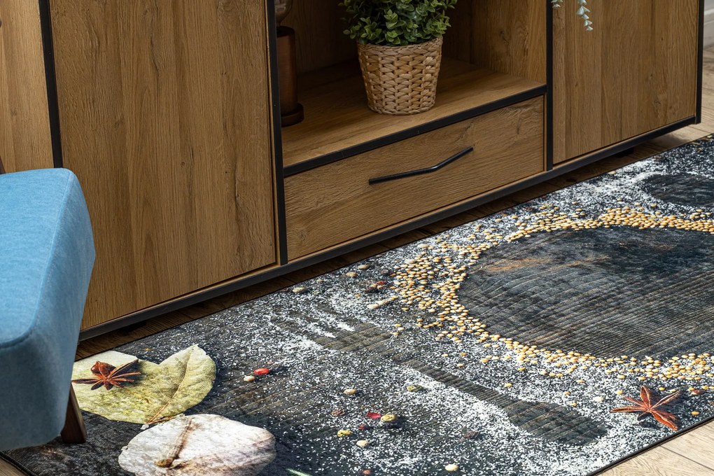 ANDRE 33150 covor lavabil Condimente, bucatarie, anti-alunecare - maro / bej