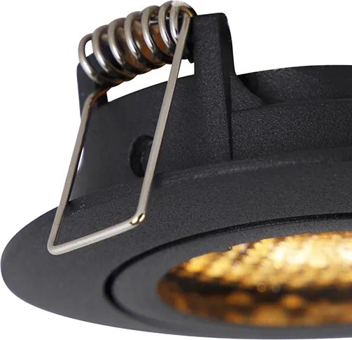 Spot încastrat inteligent negru, inclusiv WiFi GU10 reglabil - Ude Honey