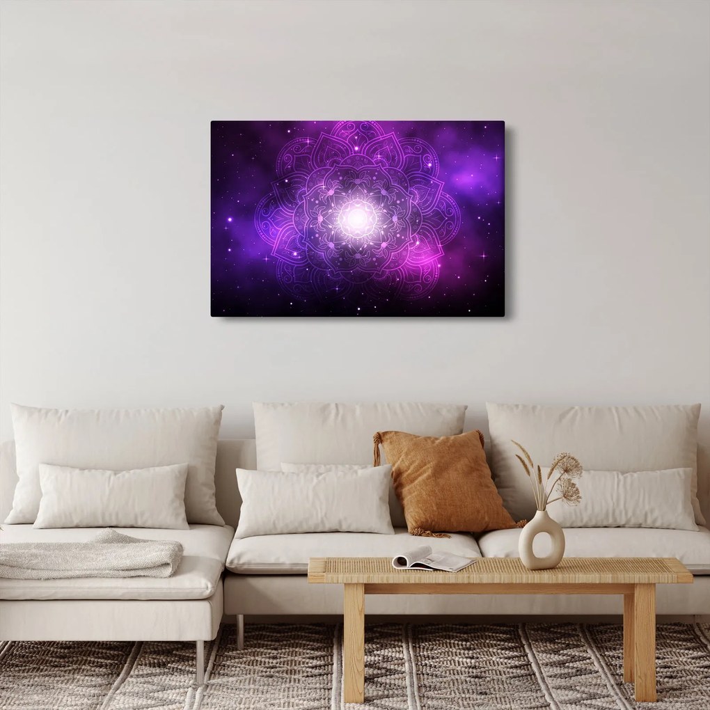 Tablou abstracției violete (90x60 cm)