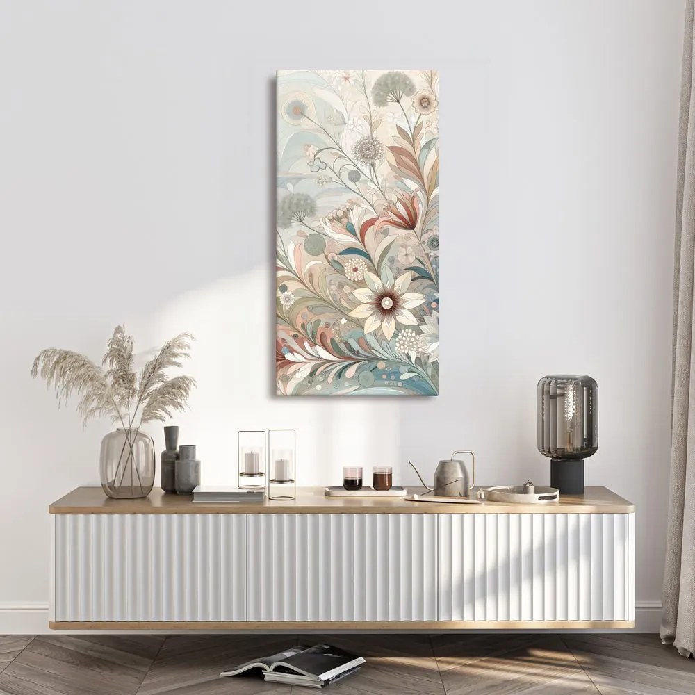 Tablou flori delicate în tonuri pastel
