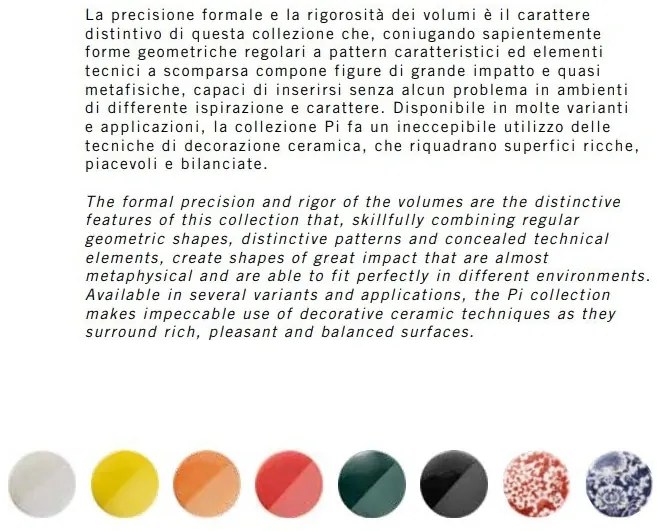 Pendul design italian realizat manual din ceramica PI, D.5,5cm