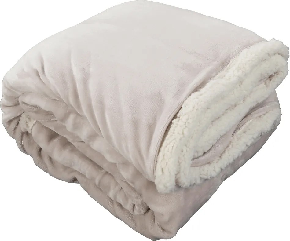 Pătură cu două feţe, alb, 205x220, ANKEA TYP 2
