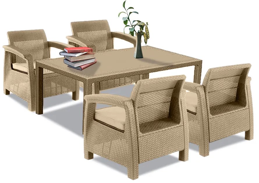 Set de mobilier de grădină Corfu Duo cu masă Melody
