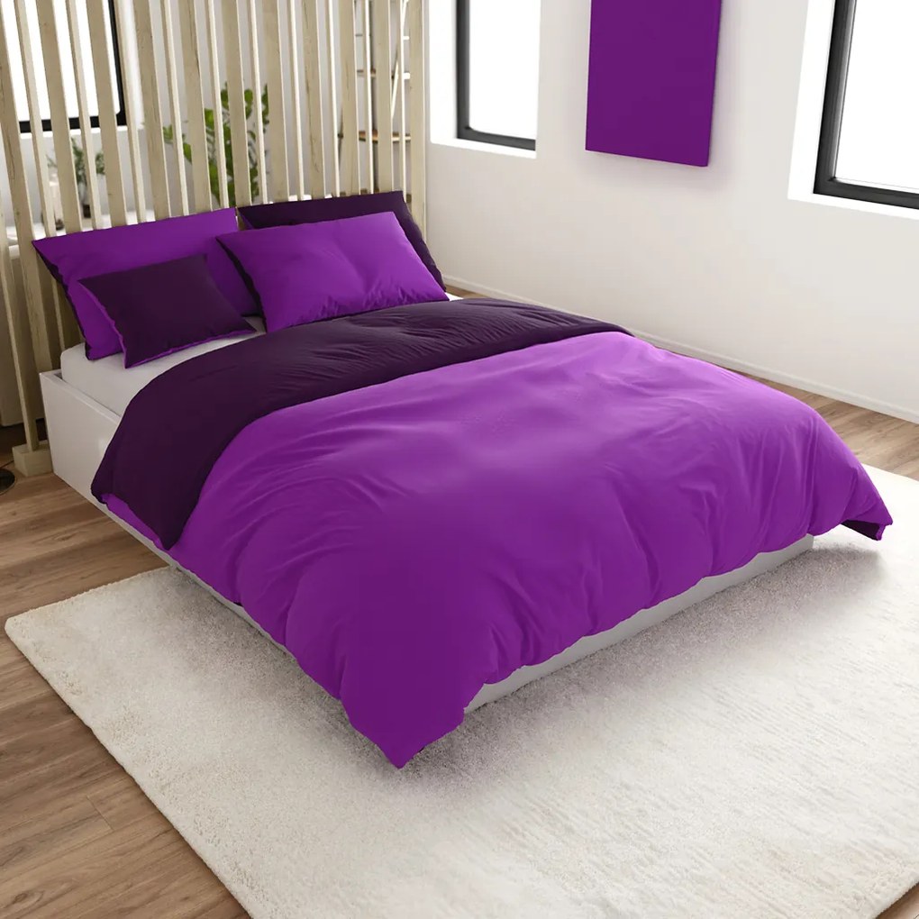 Lenjerie de pat din bumbac VIOLETTA mov Dimensiune lenjerie de pat: 70 x 90 cm | 140 x 200 cm