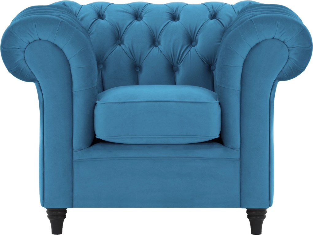 Fotoliu Chesterfield, Albastru