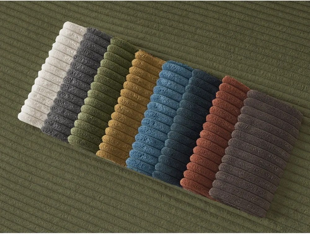 Canapea verde cu tapițerie din catifea reiată 170 cm Giorgia – Bobochic Paris