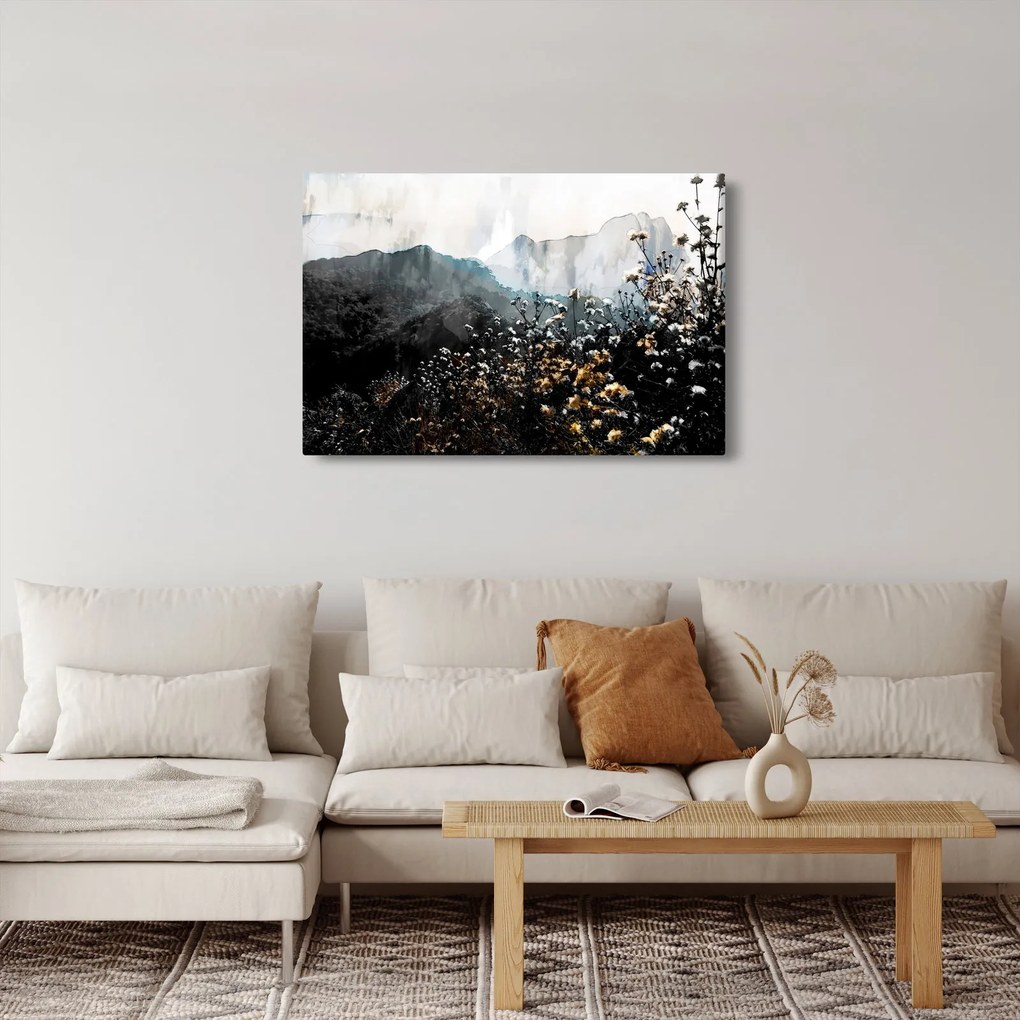 Tablou - Ilustrație de flori sălbatice (90x60 cm)