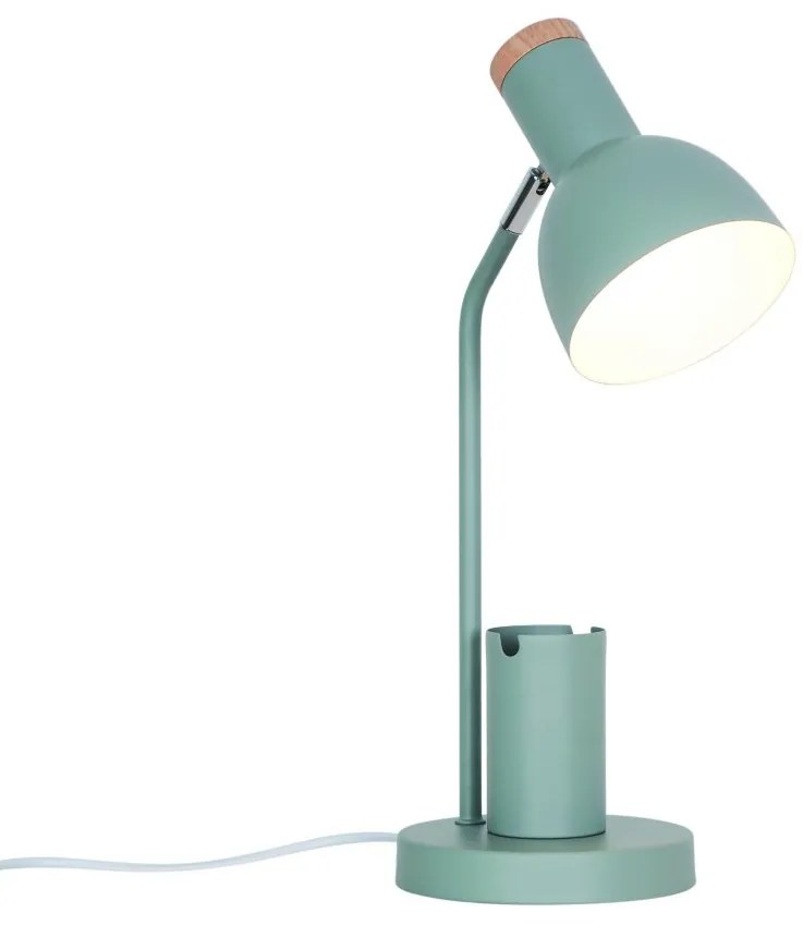 Lampa de birou camera copii cu suport telefon si pixuri, Devone verde
