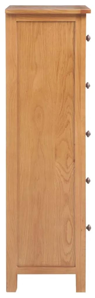 Comoda inalta cu sertare, 45x32x110 cm, lemn masiv stejar