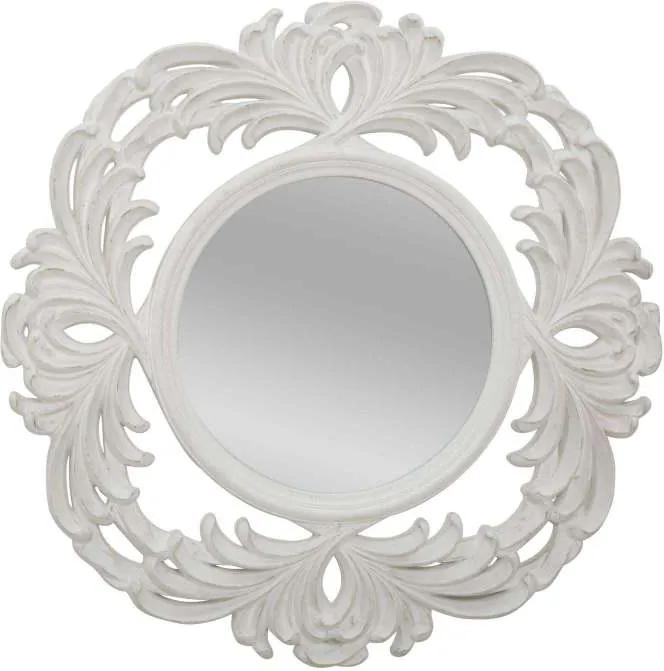 Oglindă Luxembourg, 100x100x4.5 cm, rasina/ sticla, alb