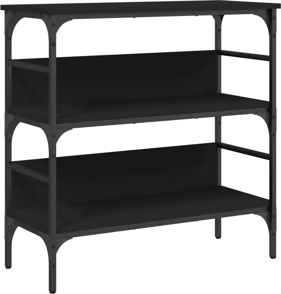vidaXL Masă consolă, negru, 75x32x75 cm, lemn prelucrat
