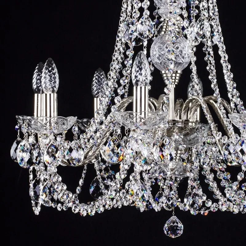 Candelabru cristal Bohemia 8 brate, diam.63cm Ariana VIII