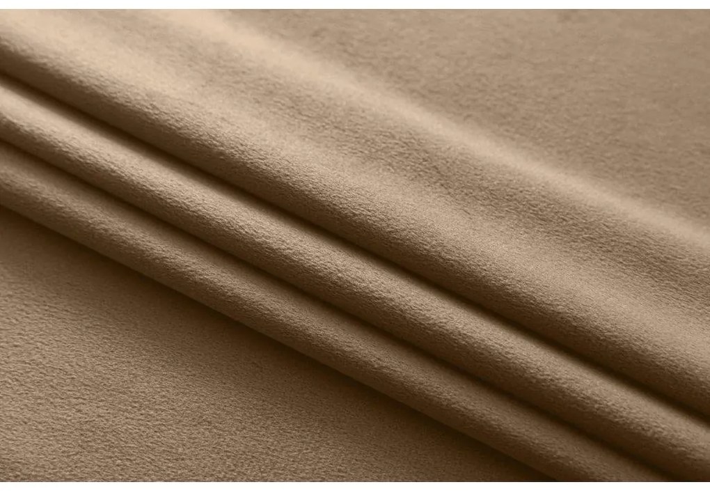 Draperie opaca maro deschis VELVET 140x250 cm Agatat: Inele metalice