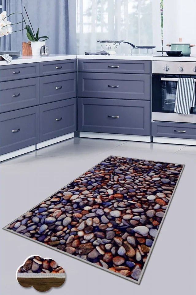 Covor Bucatarie WOOKECE188, 60x100 cm, Poliester