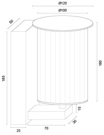 Aplica perete exterior IP44 NORFOLK 8752 auriu