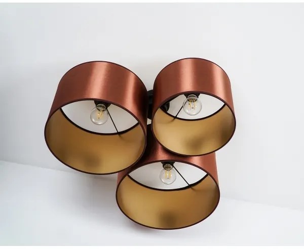 Lustră aplicată Duolla ROLLER TRIO SHINY 3xE27/15W/230V cupru/auriu