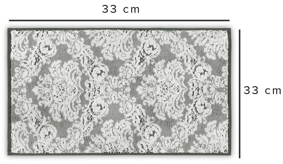 Prosop gri din bumbac 33x33 cm Damask – Foutastic