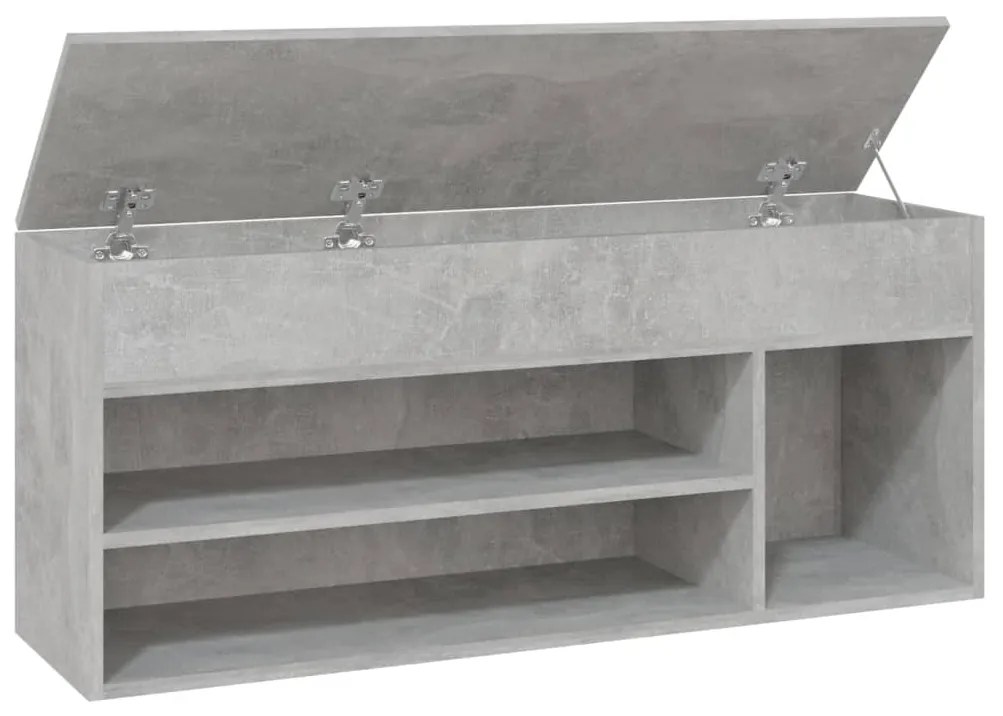 Bancheta pantofar, gri beton, 105x30x45 cm, PAL Gri beton, 1, 1, 1