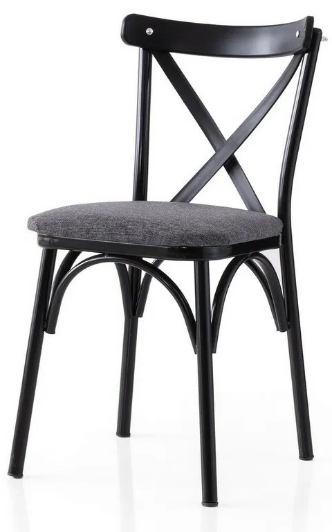Set de scaune de sufragerie Ekol Anthracite andBlack, 2 buc.