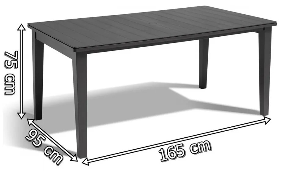 Set mobilier de grădină Fueva 6+1, grafit