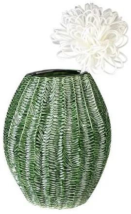Vaza Organico, ceramica, verde, 10x24x31 cm