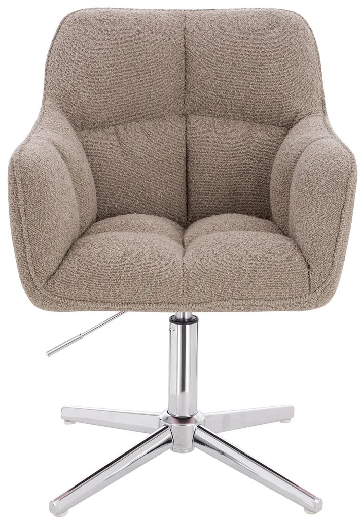 HR550CROSS Scaun Latte Boucle cu Bază Cromata