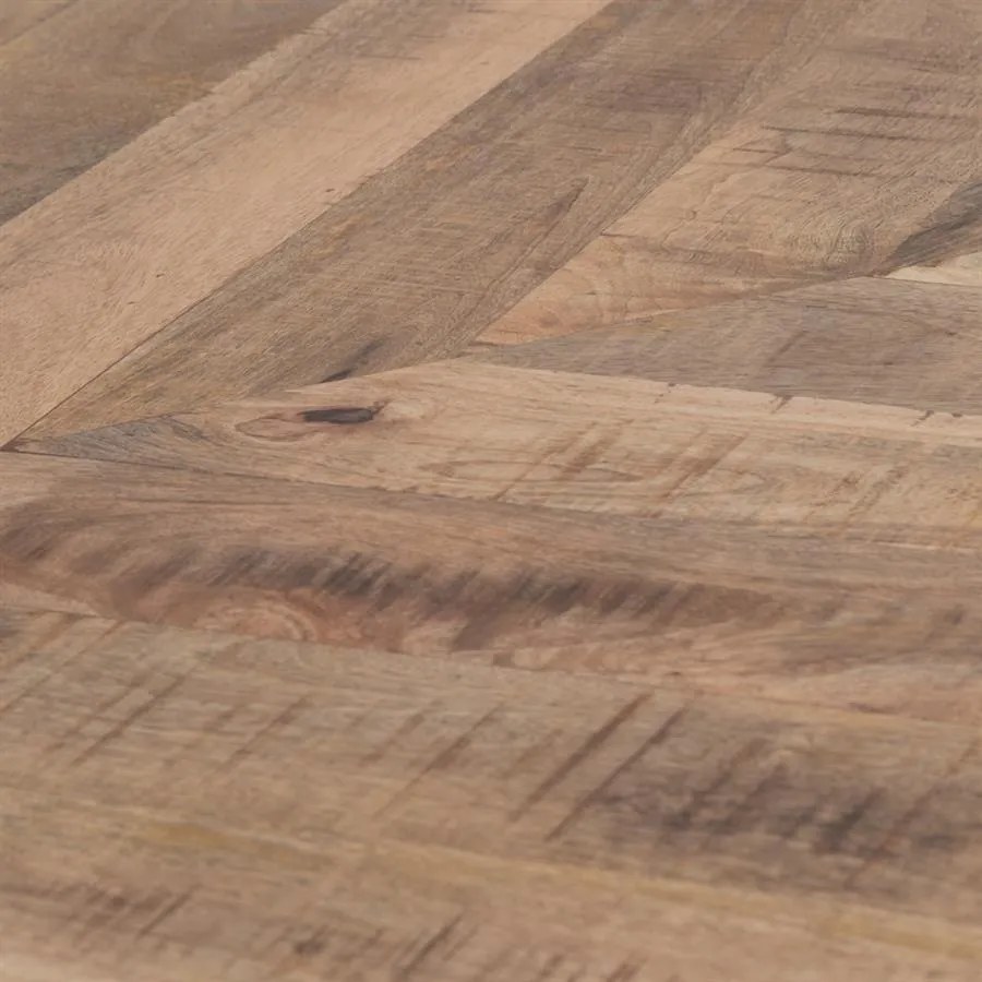 Masa de dining dreptunghiulrara Silvi din lemn de mango maro natur 220 cm