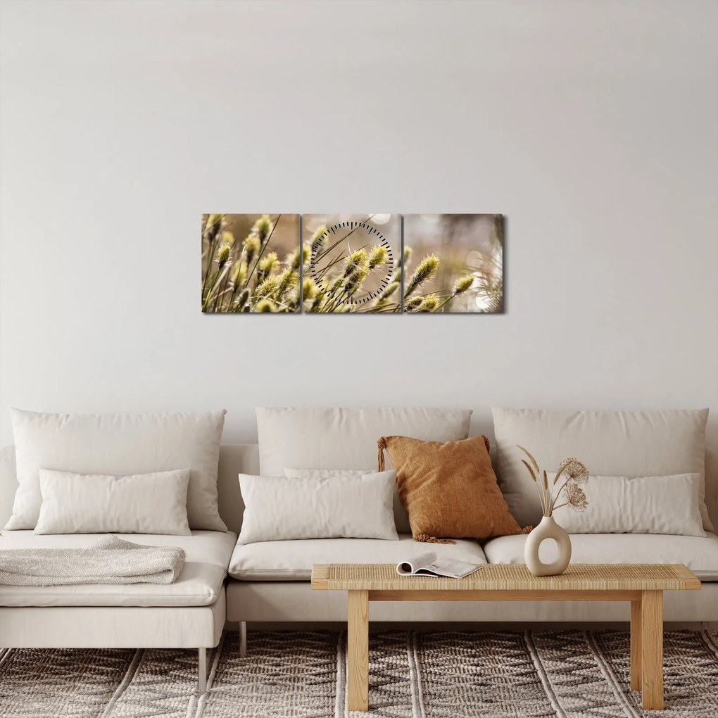Tablou - Verde (cu ceas) (90x30 cm)