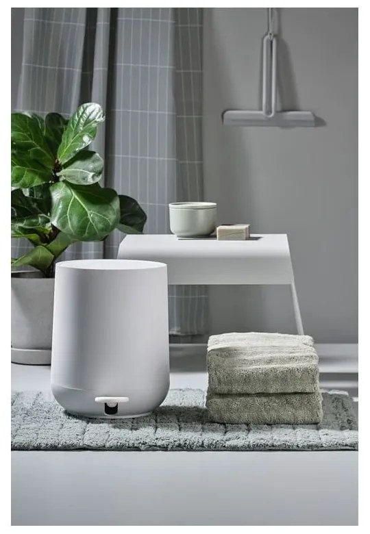 Coș de gunoi alb din plastic 3 l Nova – Zone