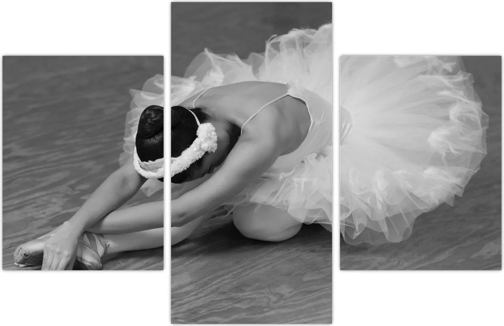 Tablou - Balerină, alb-negru (90x60 cm)