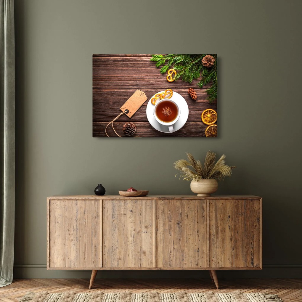 Tablou - ceașca cu decorații (90x60 cm)