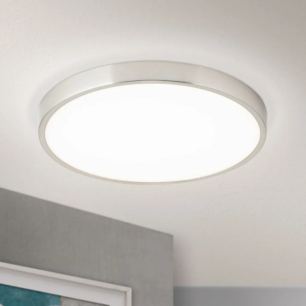 Plafoniera LED design slim BULLY D-28cm crom satin