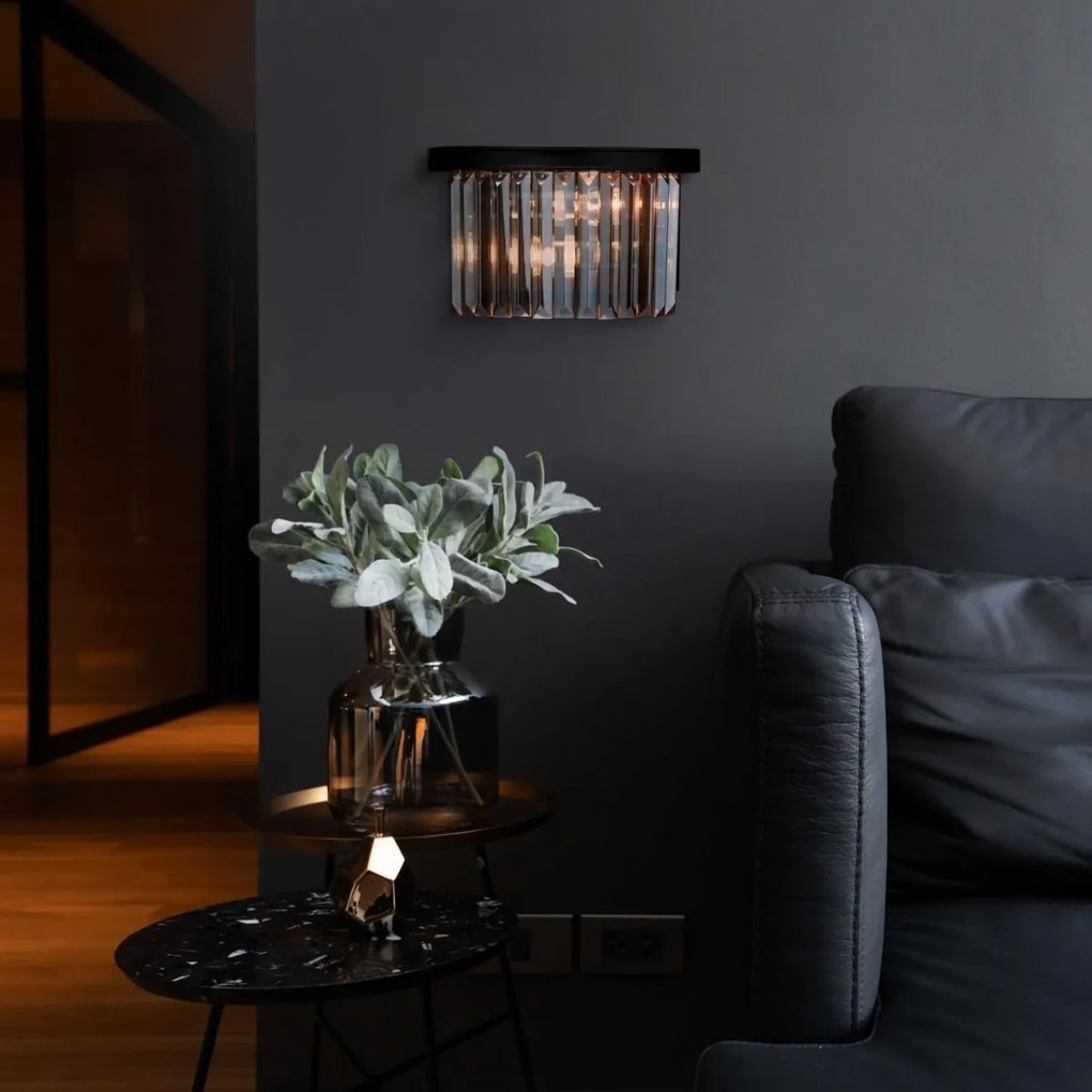 Aplica de perete design Loft, negru/ champagne 498025402 MW