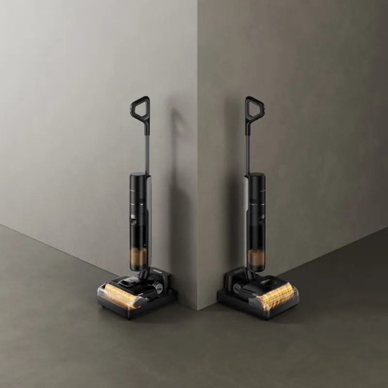 Aspirator vertical DREAME H12 Pro HHR25A, 300W, 0.7/0.9 l, 3 moduri, 35 min, Umed/uscat, Alerte vocale, LED, Uscare mop automată, Negru/gri