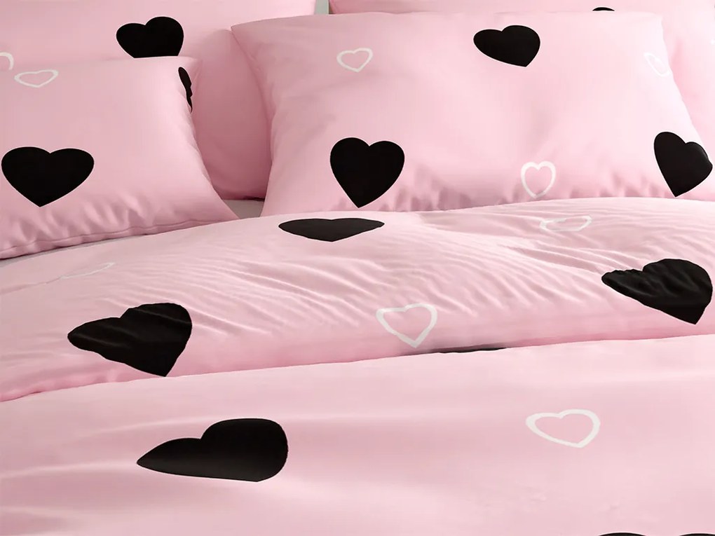 Lenjerie de pat din bumbac CORAZON BLEND roz Dimensiune lenjerie de pat: 70 x 90 cm | 140 x 220 cm