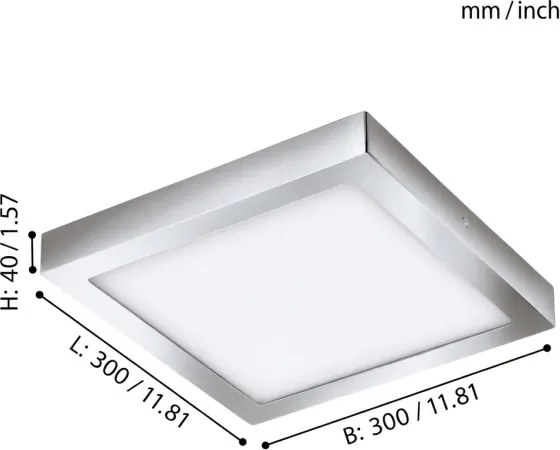 Plafonieră LED pentru baie Eglo 79528 DURANGO LED/22W/230V 30x30 cm IP44