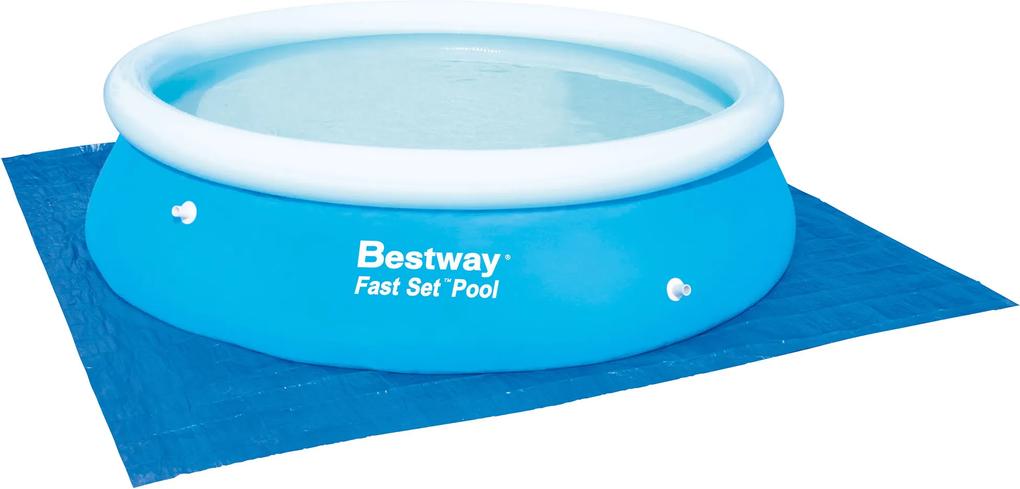 Covor de protectie Bestway pentru piscina, dimensiune 3.35x3.35m, albastru