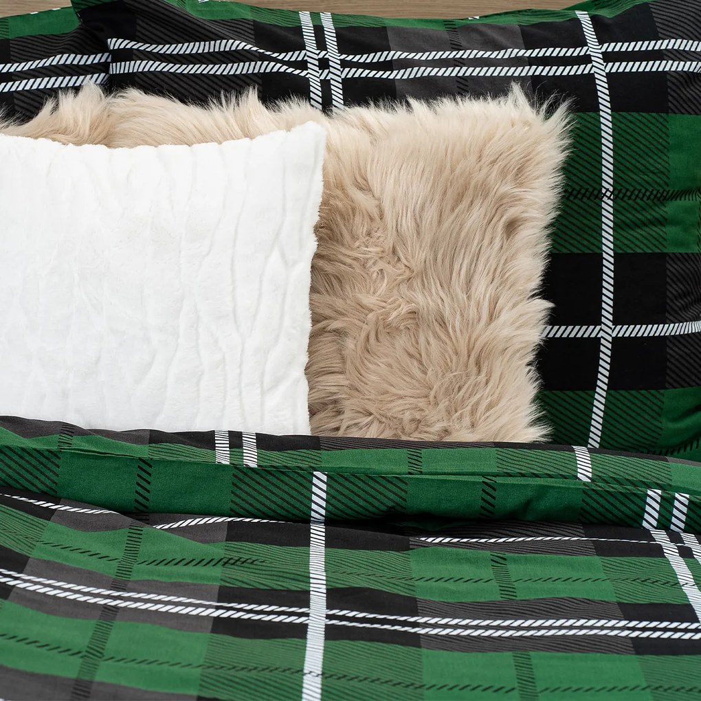 Lenjerie de pat din bumbac 4Home Green Classic,140 x 200 cm, 70 x 90 cm, 140 x 200 cm, 70 x 90 cm